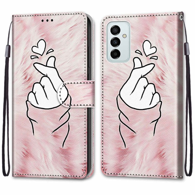 Flip Case Für Samsung Galaxy M23 5G Fingerherz