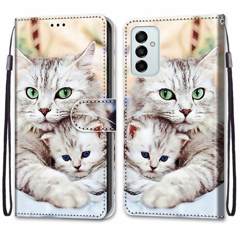 Flip Case Für Samsung Galaxy M23 5G Katzenfamilie