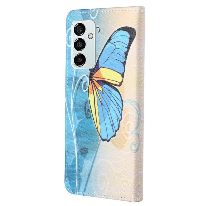 Flip Case Für Samsung Galaxy M23 5G Königlicher Schmetterling