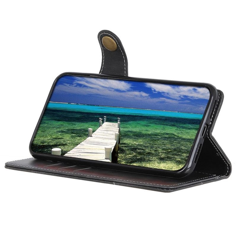 Flip Case Für Samsung Galaxy M23 5G Künstlerischer Knopf