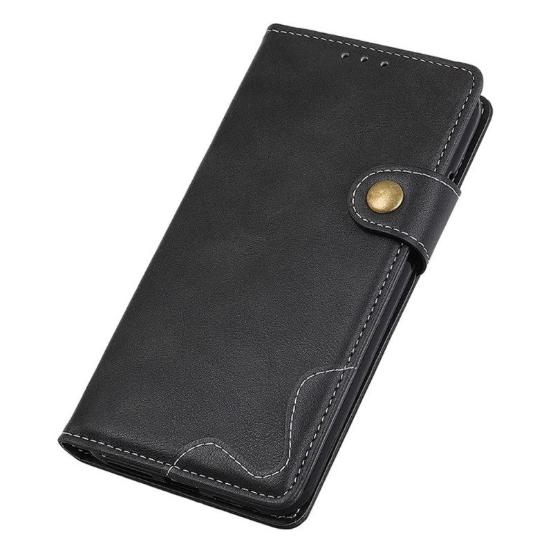 Flip Case Für Samsung Galaxy M23 5G Künstlerischer Knopf