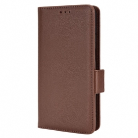 Flip Case Für Samsung Galaxy M23 5G Litschi-leder-stil