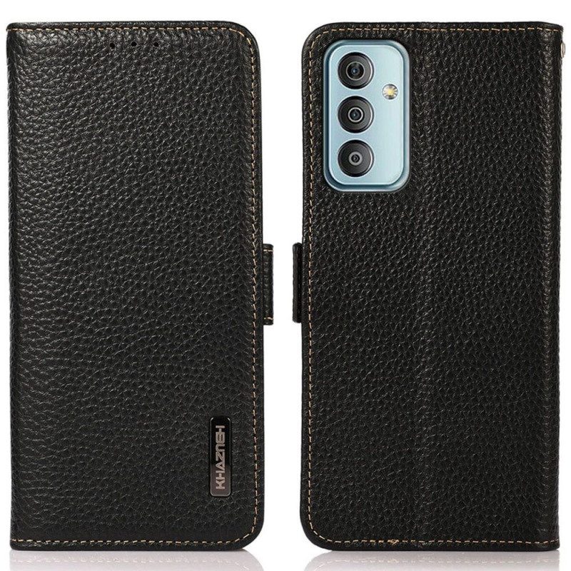 Flip Case Für Samsung Galaxy M23 5G Lychee-leder Khazneh Rfid