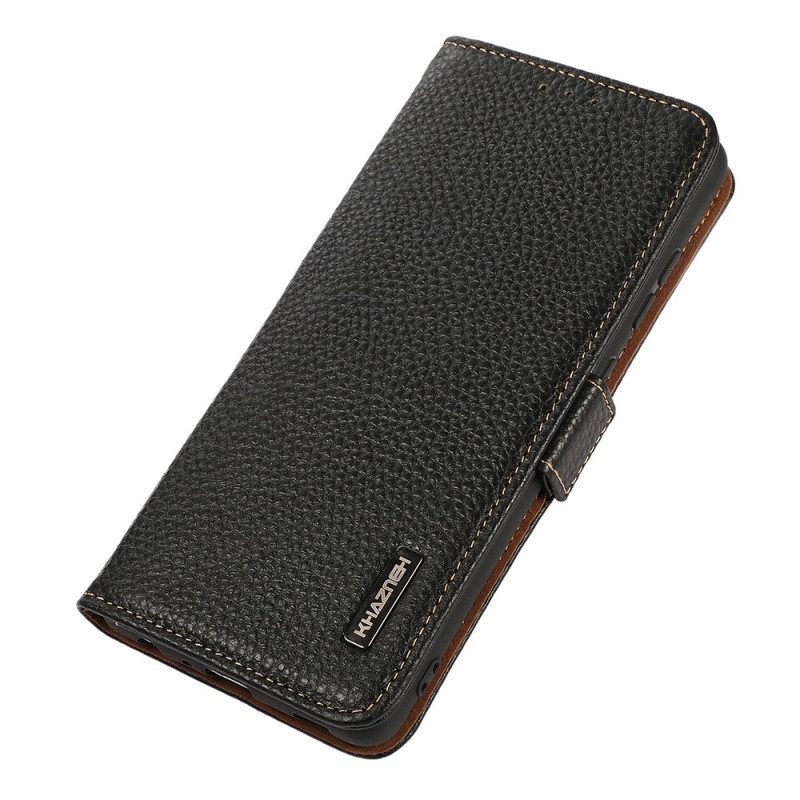 Flip Case Für Samsung Galaxy M23 5G Lychee-leder Khazneh Rfid