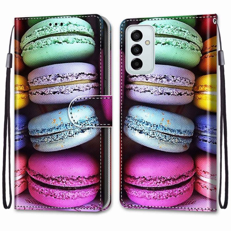 Flip Case Für Samsung Galaxy M23 5G Macarons