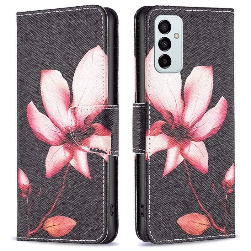 Flip Case Für Samsung Galaxy M23 5G Pinke Blume