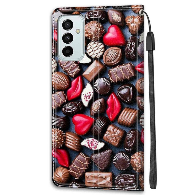 Flip Case Für Samsung Galaxy M23 5G Pralinen