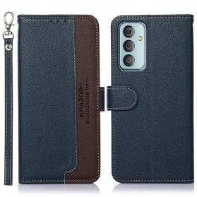 Flip Case Für Samsung Galaxy M23 5G Rfid-khazneh Im Litschi-stil