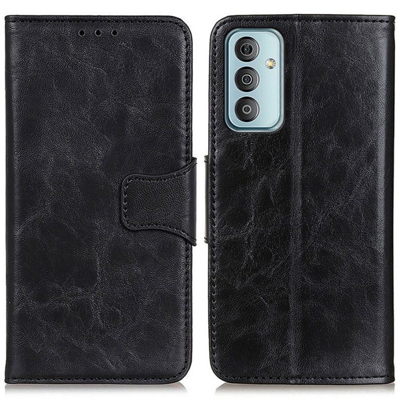 Flip Case Für Samsung Galaxy M23 5G Wendeverschluss Aus Spaltleder