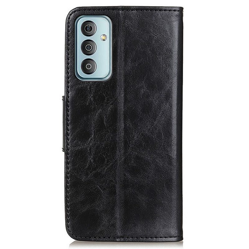 Flip Case Für Samsung Galaxy M23 5G Wendeverschluss Aus Spaltleder