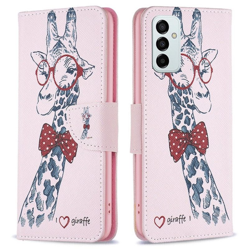 Lederhüllen Für Samsung Galaxy M23 5G Kluge Giraffe