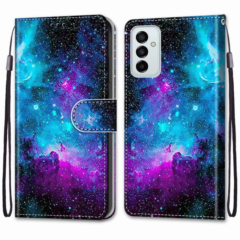 Lederhüllen Für Samsung Galaxy M23 5G Kosmischer Himmel