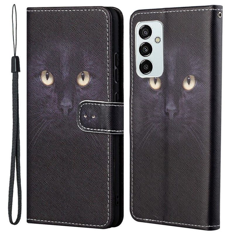 Lederhüllen Für Samsung Galaxy M23 5G Mit Kordel Tanga Katze