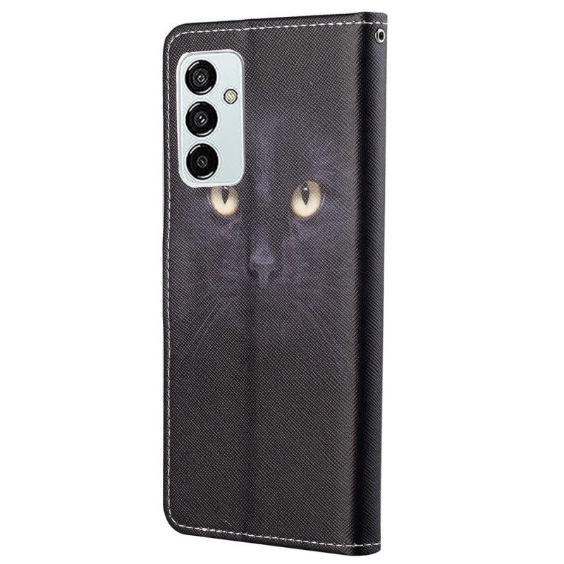 Lederhüllen Für Samsung Galaxy M23 5G Mit Kordel Tanga Katze