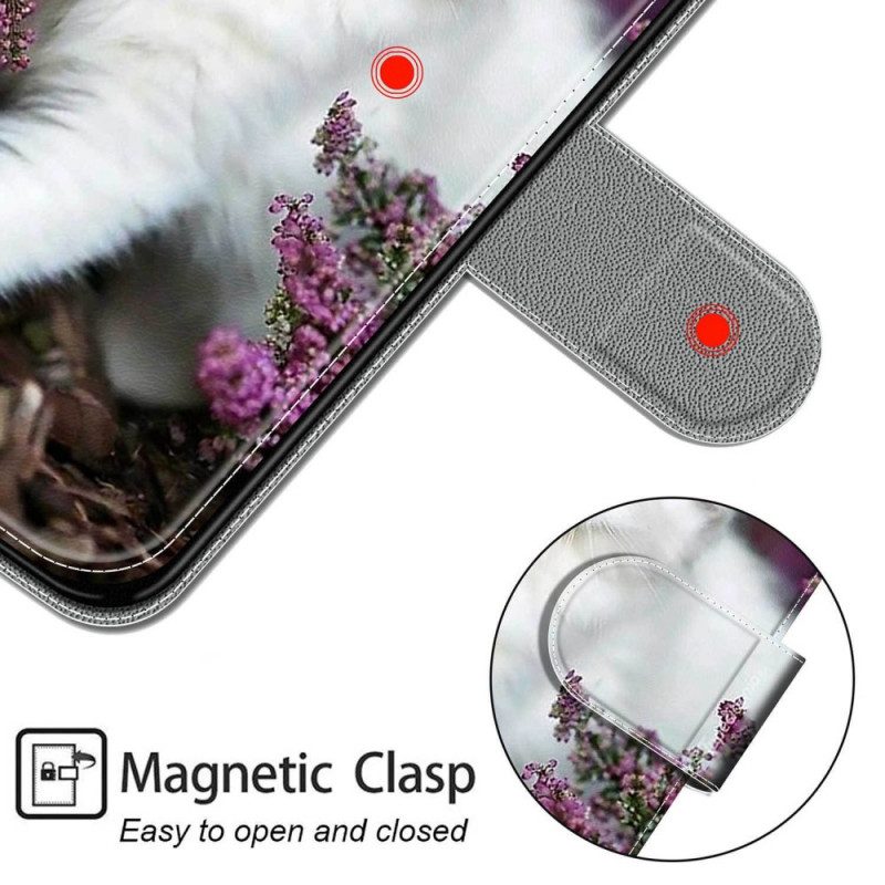 Lederhüllen Für Samsung Galaxy M23 5G Mit Kordel Tanga-katzen-fan