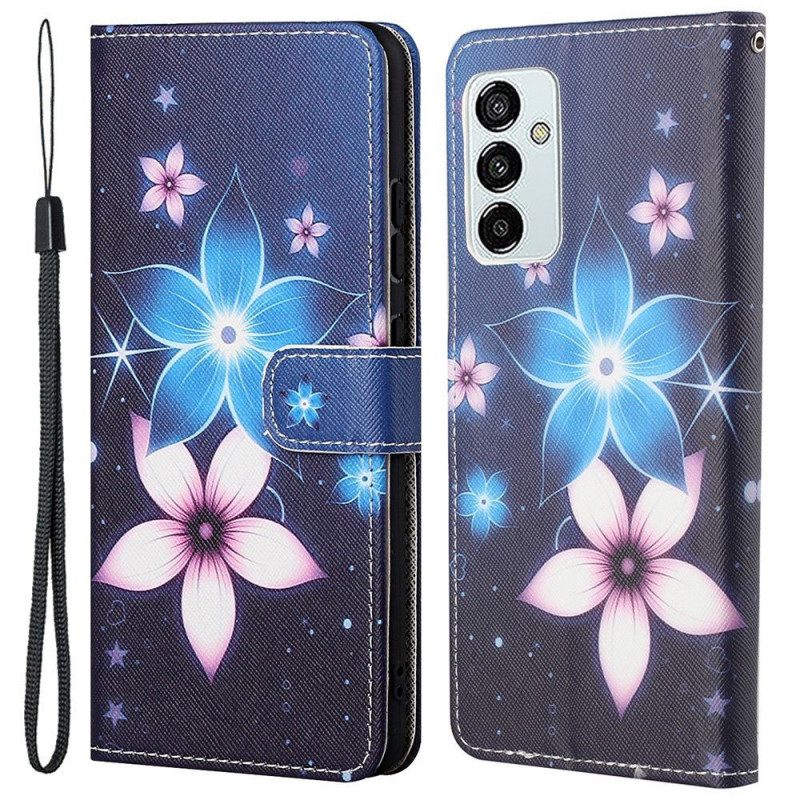 Lederhüllen Für Samsung Galaxy M23 5G Mondblumen