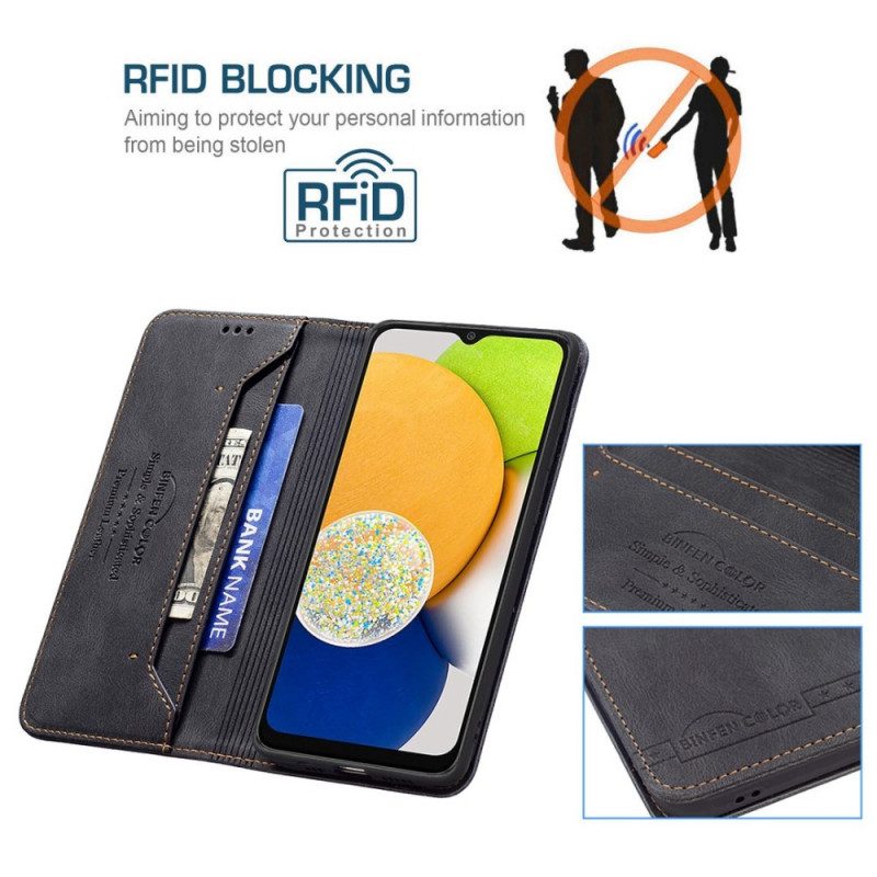 Schutzhülle Für Samsung Galaxy M23 5G Flip Case Binfen Color Rfid-ledereffekt