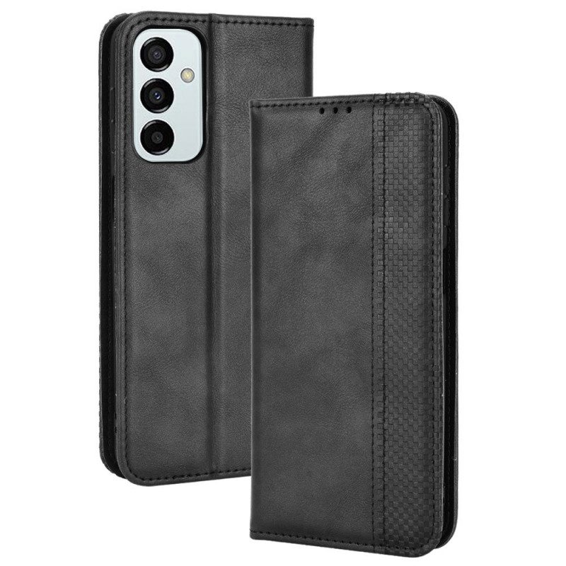 Schutzhülle Für Samsung Galaxy M23 5G Flip Case Stilisierter Vintage-ledereffekt