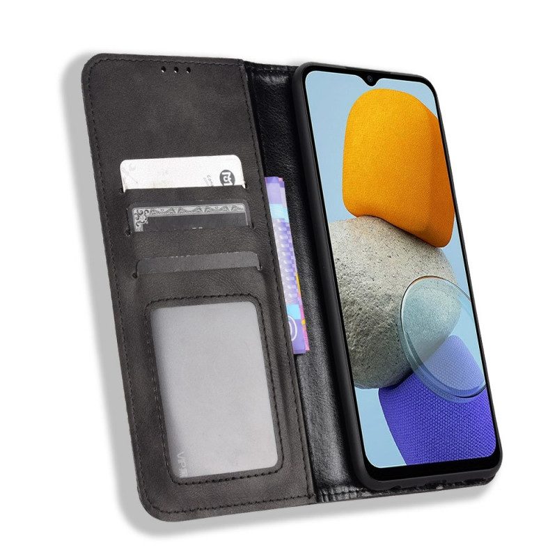 Schutzhülle Für Samsung Galaxy M23 5G Flip Case Stilisierter Vintage-ledereffekt