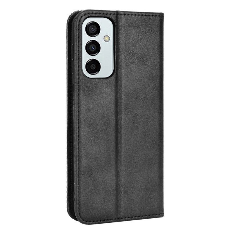 Schutzhülle Für Samsung Galaxy M23 5G Flip Case Stilisierter Vintage-ledereffekt