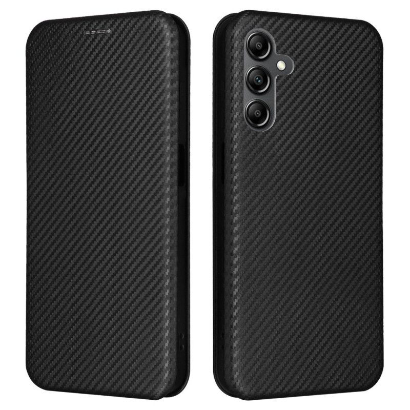 Flip Case Für Samsung Galaxy A15 Klassische Kohlefaser