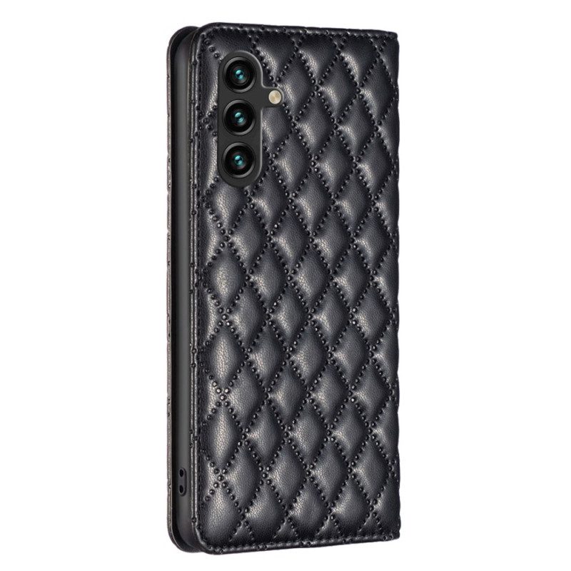 Flip Case Samsung Galaxy A15 Handyhülle Gesteppt Binfen Color