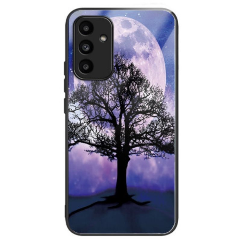 Hülle Für Samsung Galaxy A15 Baum Und Mond Gehärtetes Glas