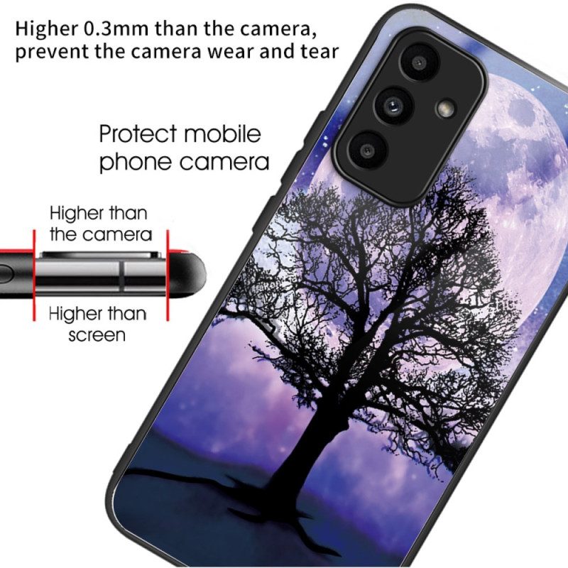 Hülle Für Samsung Galaxy A15 Baum Und Mond Gehärtetes Glas