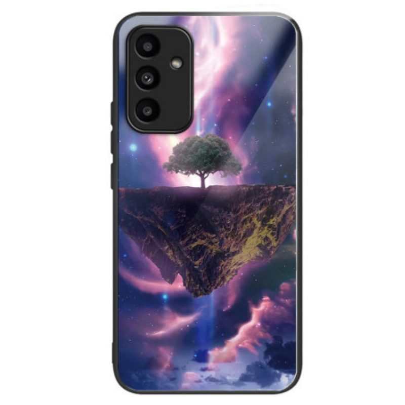 Hülle Samsung Galaxy A15 Handyhülle Aurora Night Gehärtetes Glas