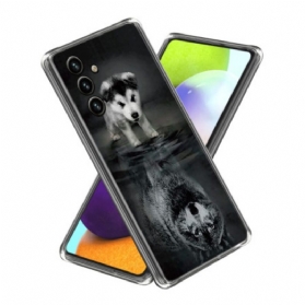 Hülle Samsung Galaxy A15 Handyhülle Hund Und Wolf