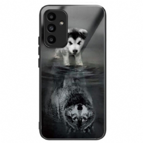 Hülle Samsung Galaxy A15 Handyhülle Puppy Dream Gehärtetes Glas