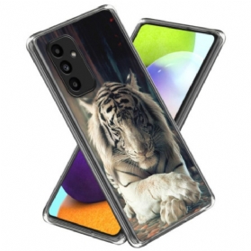 Hülle Samsung Galaxy A15 Handyhülle Weißer Tiger