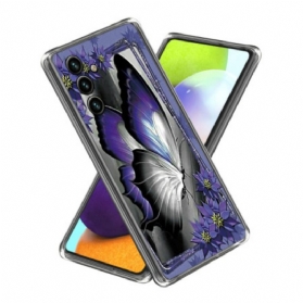 Hülle Samsung Galaxy A15 Lila Schmetterling