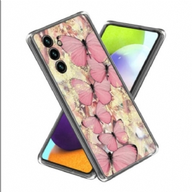 Hülle Samsung Galaxy A15 Rosa Schmetterlinge