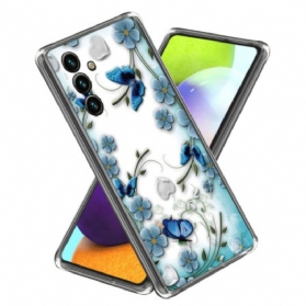 Hülle Samsung Galaxy A15 Schmetterlinge Und Blumen