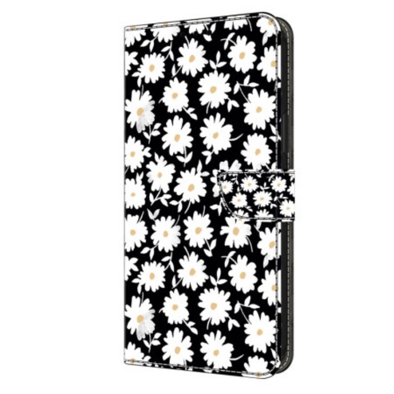 Lederhüllen Samsung Galaxy A15 Handyhülle Blumenmuster