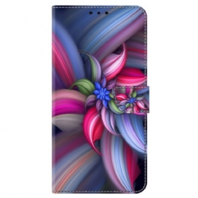 Lederhüllen Samsung Galaxy A15 Handyhülle Bunte Blumen