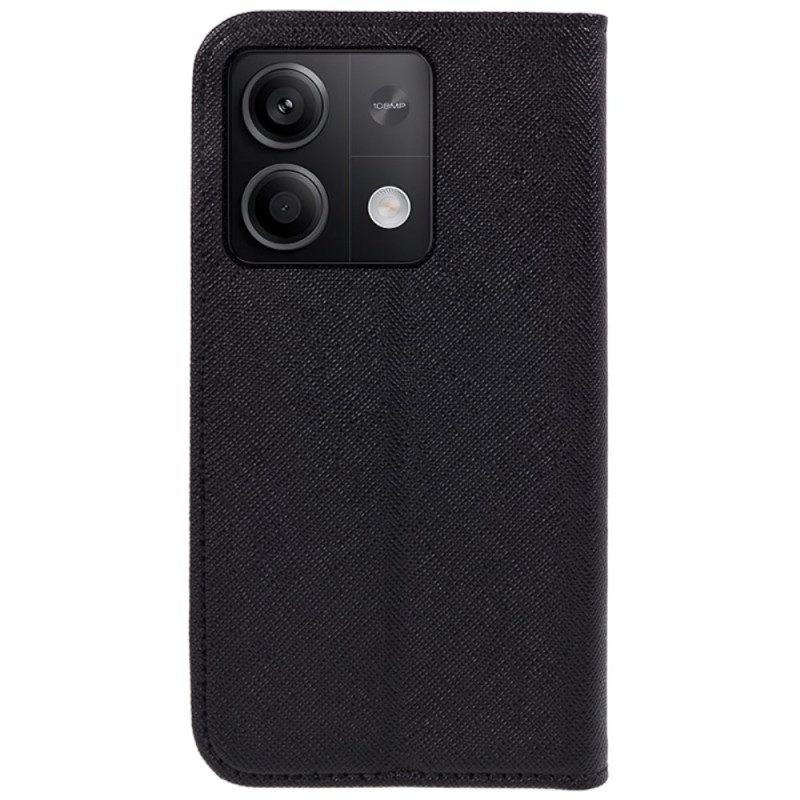 Flip Case Poco X6 5g Kreuztextur