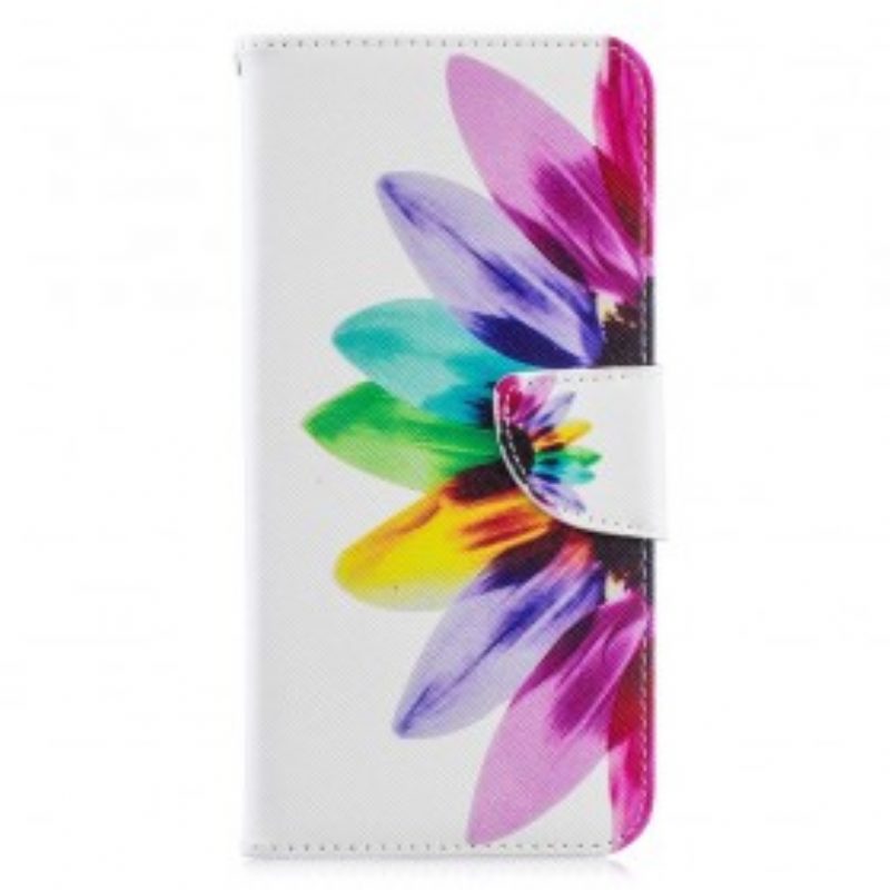 Flip Case Für Samsung Galaxy A70 Aquarellblume