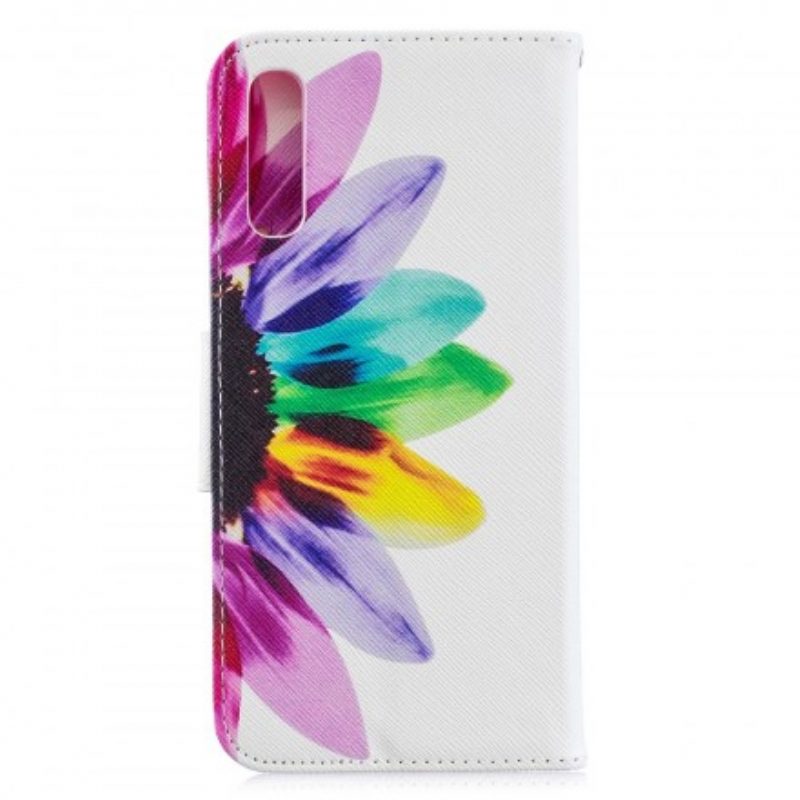 Flip Case Für Samsung Galaxy A70 Aquarellblume