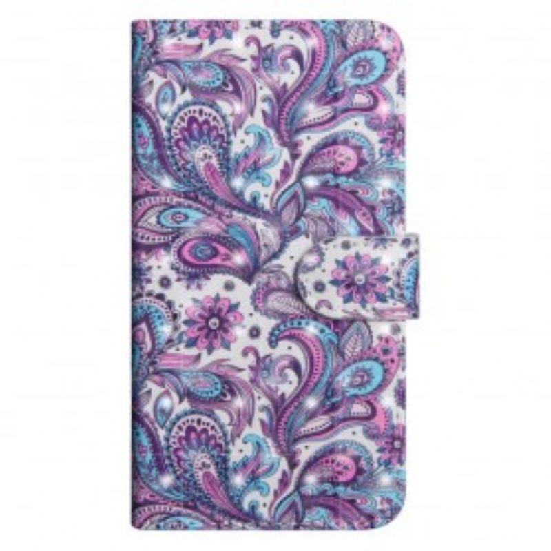 Flip Case Für Samsung Galaxy A70 Blumenmuster