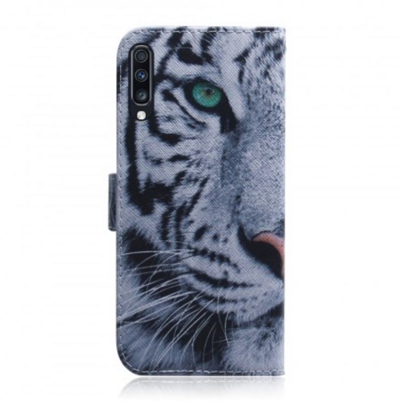 Flip Case Für Samsung Galaxy A70 Tigergesicht