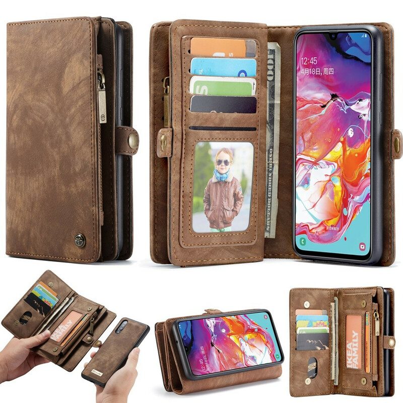 Hülle Flip Case Für Samsung Galaxy A70 Abnehmbares Caseme