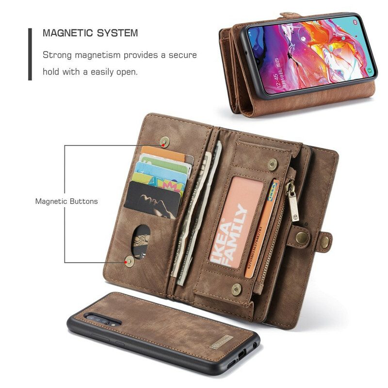 Hülle Flip Case Für Samsung Galaxy A70 Abnehmbares Caseme