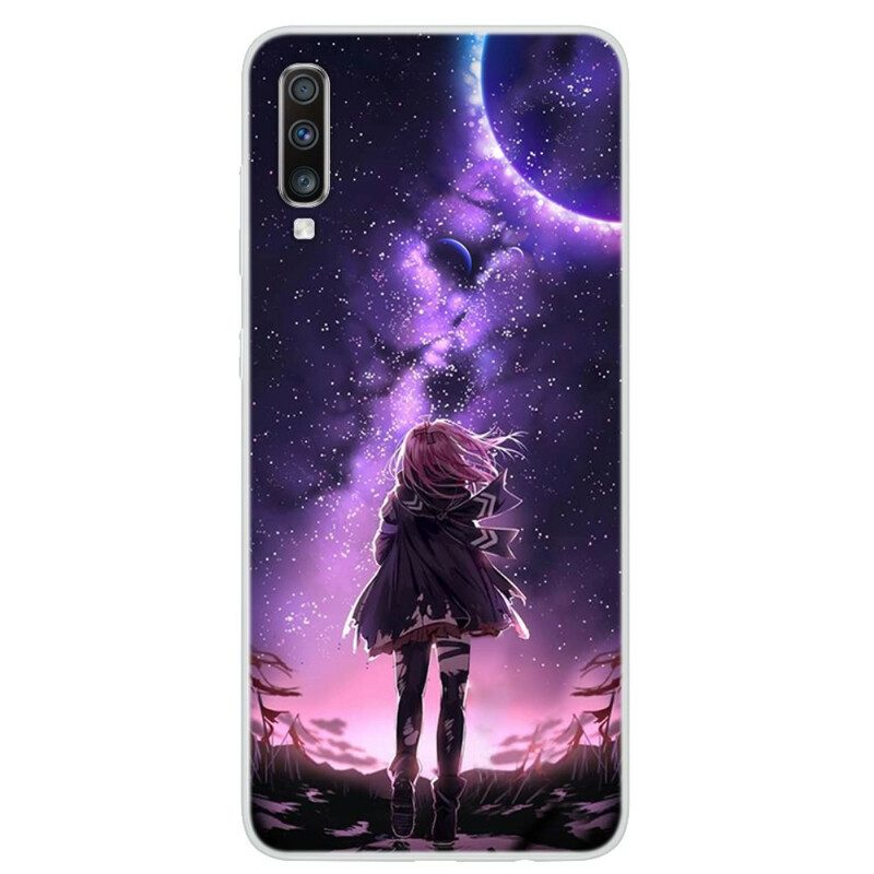 Hülle Für Samsung Galaxy A70 Magischer Vollmond