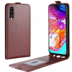 Lederhüllen Für Samsung Galaxy A70 Flip Case Faltender Ledereffekt