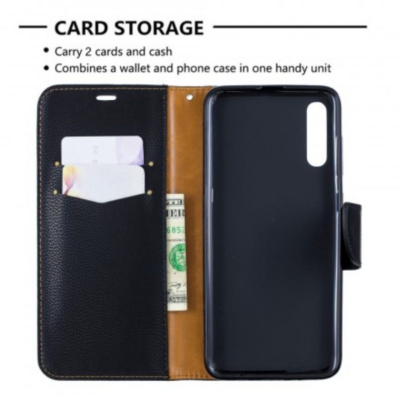 Lederhüllen Für Samsung Galaxy A70 Flip Case Lychee Rabat Oblique