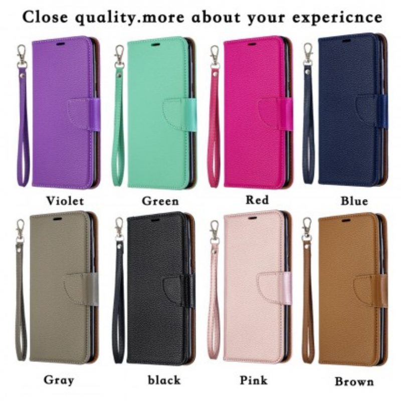 Lederhüllen Für Samsung Galaxy A70 Flip Case Lychee Rabat Oblique