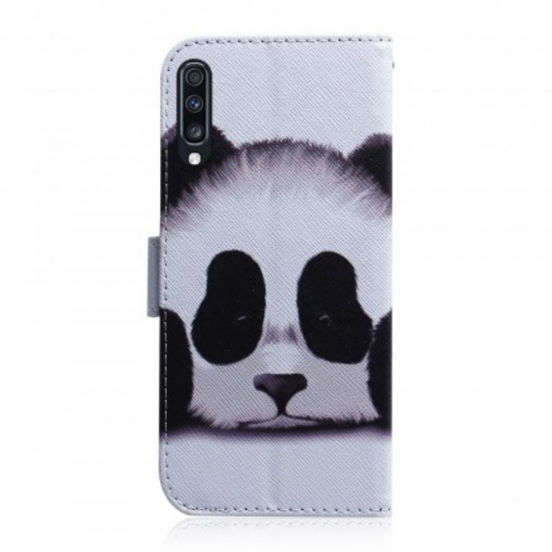 Lederhüllen Für Samsung Galaxy A70 Panda-gesicht