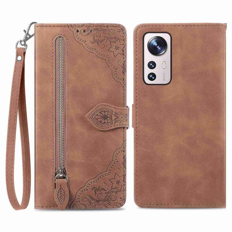 Flip Case Für Xiaomi 12T / 12T Pro Blumen-fronttasche